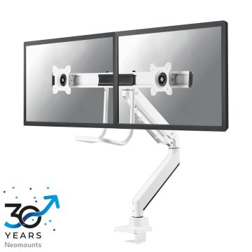 Neomounts Gibljivi nosilec za 2 monitorja 10-32'' 8 kg, bel NM-D775DXWHITE