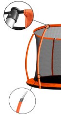 Inlea ULTIMATE jump trampolin 305 cm z notranjo zaščitno mrežo - oranžna