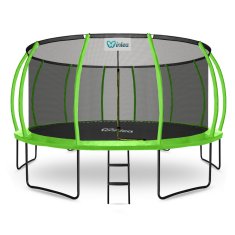 Inlea ULTIMATE jump trampolin 500 cm z notranjo zaščitno mrežo - svetlo zelena
