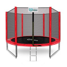 Inlea PREMIUM jump trampolin 305 cm z zunanjo zaščitno mrežo - rdeč