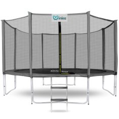 Inlea PREMIUM jump trampolin 366 cm z zunanjo zaščitno mrežo - siva