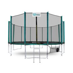 Inlea PREMIUM jump trampolin 500 cm z zunanjo zaščitno mrežo - temnozelena