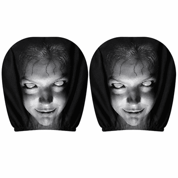 JOIRIDE® Strašljiva prevleka za vzglavnik avtosedeža, elastična, pralna, dizajn duh, za dekoracijo avtomobila | SPOOKREST