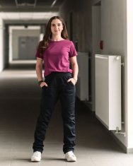 Jožánek Ženske elastične softshell hlače Agnes 36 podaljšanih Črna
