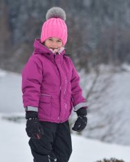 Jožánek Otroška zimska jakna z lepljenimi šivi 98 roza