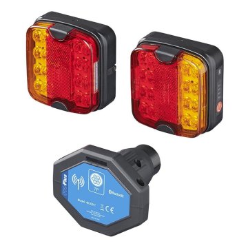 Northix Luči prikolice LED z magneti brezžične (Bluetooth) 7-polne