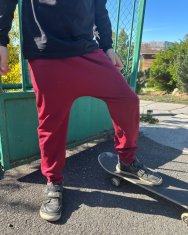 Jožánek Lahke baggy hlače za otroke 110 bordo