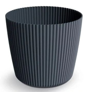 Prosperplast Milly okrogel plastični cvetlični lonček 17 cm ANTRACIT DMI170