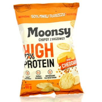 Mo z visoko vsebnostjo beljakovin 26 %, Cheddar - tanki koščki lečinega sira, 50 % manj maščobe