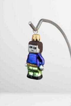 Eli Božična steklena kroglica za božično drevo - Minecraft Steve