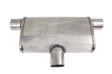 Sredinski zadnji dušilec 63,5 mm TurboWorks LT 409SS 355 mm
