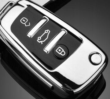 TPU ovitek za ključ Audi srebrna A1 A3 A4 A5 A6 A7 A8 Q3