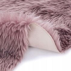 AmeliaHome Dokka nepravilna preproga 75 x 150 cm roza mehka moderna dolga