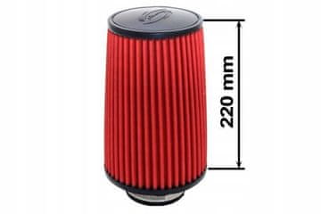 Simota stožčasti filter V: 220 mm ZŠ: 80-89 mm JAU-X02101-15 Rdeč