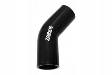 45-stopinjski TurboWorks črni komolec 15 mm