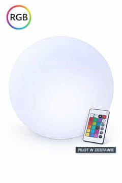 LED RGB krogla 80 cm z daljinskim upravljalnikom, za zunanjo/notranjo uporabo, 230 V