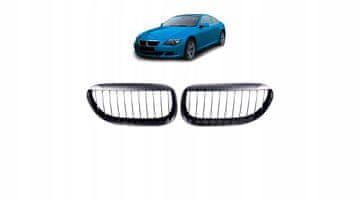BMW 6 E63 E64 Maska hladilnika z enojnimi rebri, mat črna