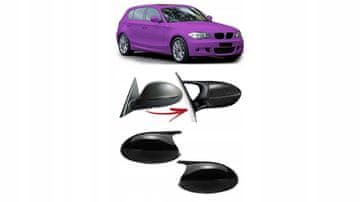 Pokrovi ogledal BMW 1 E81 E82 E87 E88 3 E90 E91 E92 E93 sijajno črna
