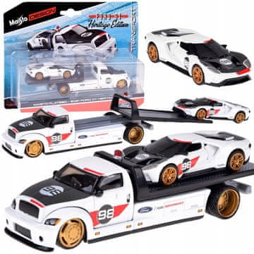 JOKOMISIADA Maisto kovinski avtomobilski komplet s ploščadjo Ford GT Heritage 2021 1:64 ZA5957