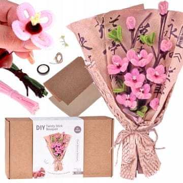 JOKOMISIADA Komplet za ustvarjanje DIY Izdelajte šopek rož iz blaga JAPONSKA ČEŠNJA ZA5867