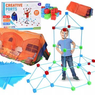 JOKOMISIADA Velik komplet kreativnih gradbenih kock CONSTRUCTION STRAWS 89 kosov ZA5907