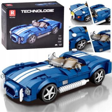 JOKOMISIADA Tehnični bloki Športni avto MODRI klasični roadster 312-delni ZA5792