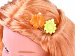 JOKOMISIADA 20 cm BLONDINKA LUTKA glava za česanje s frizerskimi pripomočki ZA5837