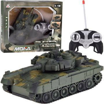 JOKOMISIADA RC tank z daljinskim upravljalnikom, vrtečo se kupolo, lučmi, realističnimi zvoki RC0728