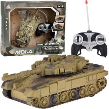 JOKOMISIADA RC tank z daljinskim upravljalnikom, vrtečo se kupolo, lučmi, realističnimi zvoki RC0728