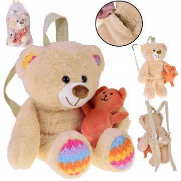 JOKOMISIADA Prikupen nahrbtnik TEDDY BEAR Plišasti nahrbtnik z nastavljivimi naramnicami ZA5683
