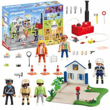 Playmobil Moje Figure Reševalne Akcijske Figure za Gradbene Bloke 120 Kosov ZA5433
