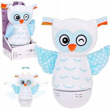 JOKOMISIADA Nočna lučka + glasbena skrinjica 2 v 1 OWL pripomoček za spanje - LED lučka, ki spreminja barvo ZA5190