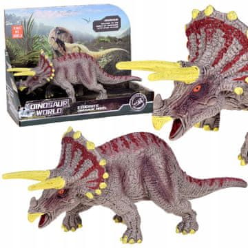 JOKOMISIADA Figurica dinozavra Triceratopts, gumijaste igrače za otroke ZA5192