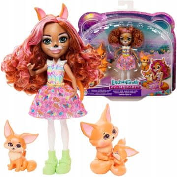 Enchantimals Filigree Fox Punčka Fox Družinski komplet Perk ZA5106