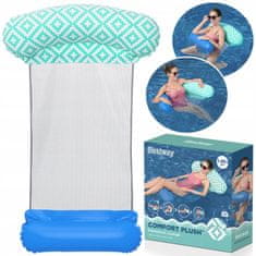 Bestway Comfort plišasti plavalni stol, vodna viseča mreža, 145x87 cm 43555