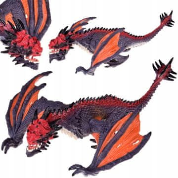 JOKOMISIADA Siva in oranžna figurica zmaja 21 cm ZA5022