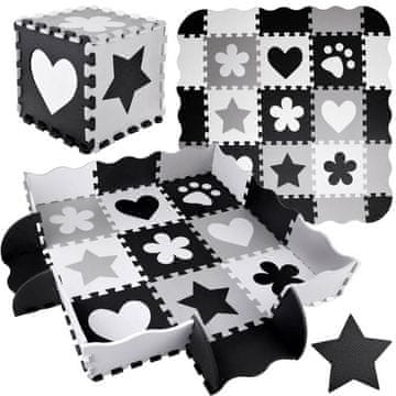JOKOMISIADA Penasta sestavljanka - Kontrastna podloga za dojenčke SHAPES 120x120cmZA4782