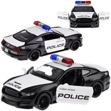 JOKOMISIADA Kovinski policijski avto Ford Shelby GT350 v merilu 1:32 z lučmi in signalom ZA4610