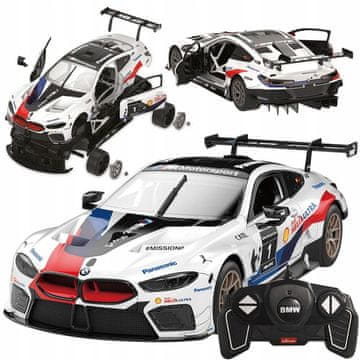 JOKOMISIADA Rastar BMW M8 GTE model 1:18 za sestavljanje - avtomobilček na daljinsko upravljanje RC0708