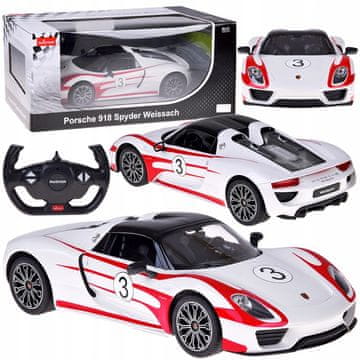 JOKOMISIADA Avtomobil na daljinsko upravljanje Rastar Porsche 918 Spyder 1:14 z lučmi na daljinsko upravljanje RC0711