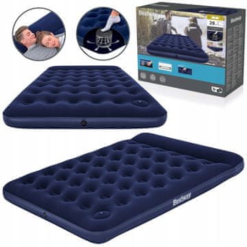 Bestway vzmetnica za kampiranje za 2 osebi 203x152 cm - vgrajena nožna črpalka 67226