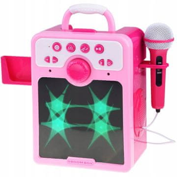 JOKOMISIADA Roza Boombox glasbeni zvočnik za otroke z mikrofonom IN0166