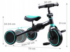 Bike Tricikel 3 v 1 + poganjalec in kolo za vožnjo SP0663