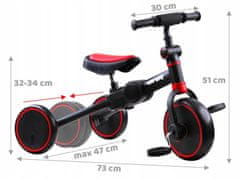 Bike Tricikel 3 v 1 + poganjalec in kolo za vožnjo SP0663