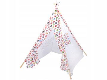 JOKOMISIADA Tipi wigwam šotor vesele sove za otroke ZA3508