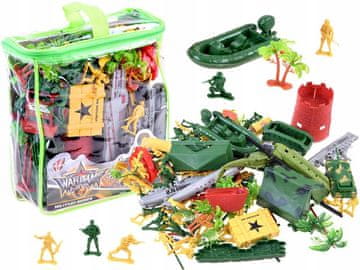 JOKOMISIADA Velik komplet vojakov, figurica, vojak, vojska, tank, helikopter, ZA3287