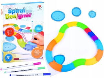 JOKOMISIADA Komplet za risanje spirografov CREATIVE Spirals Risalni pripomoček TA0080