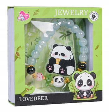 Komplet nakita Panda Blue zapestnica za starost od treh let naprej