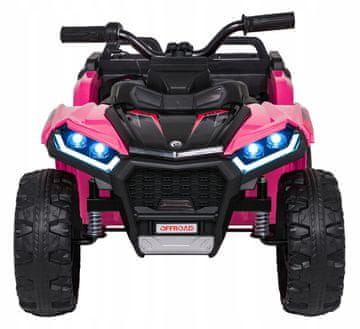 Super-Toys Quad Sport TX ATV roza zvok volana in gumbi za hupo