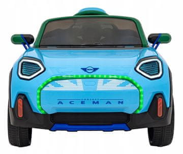 MINI Concept Aceman Blue Vehicle Sedež iz eko usnja z reliefnim vzorcem